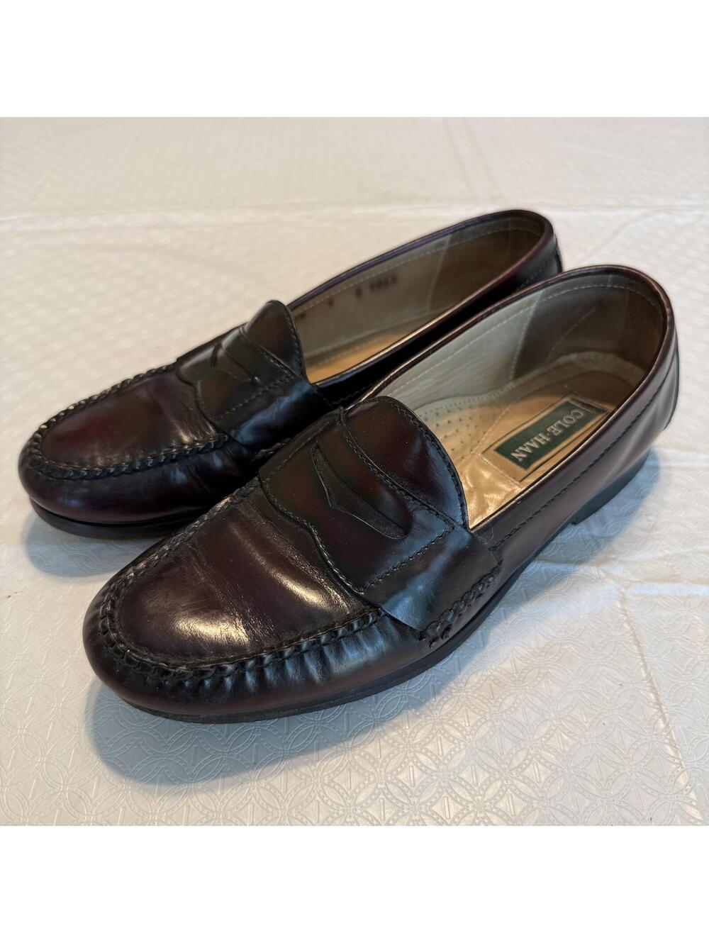 Cole Haan Classic Dark Brown Leather Penny Loafers Men's 9